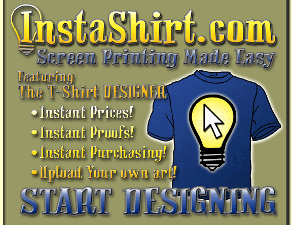 Custom Silkscreening made easy with Instashirt.com